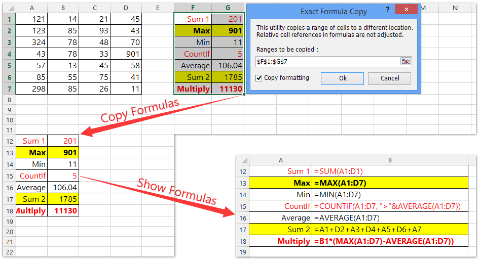 how to enter formula in excel for multiple cells mac
